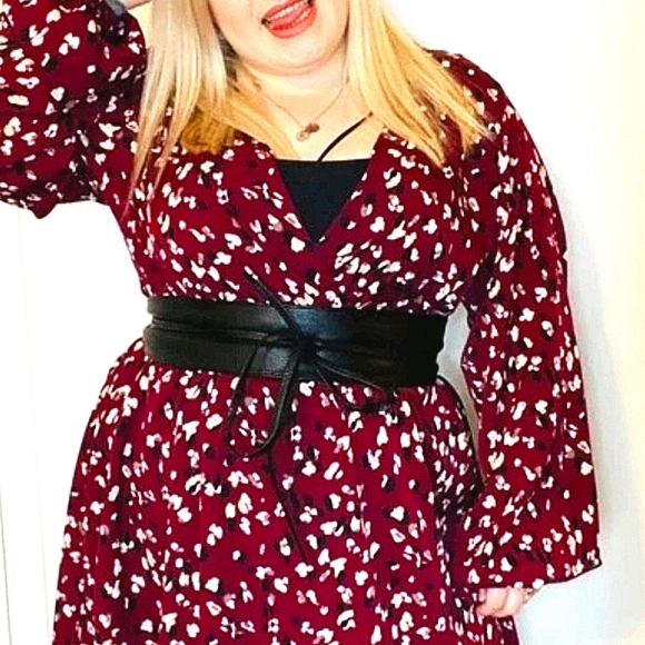 Accessories - Plus Size Black vegan leather tie waist Obi belt